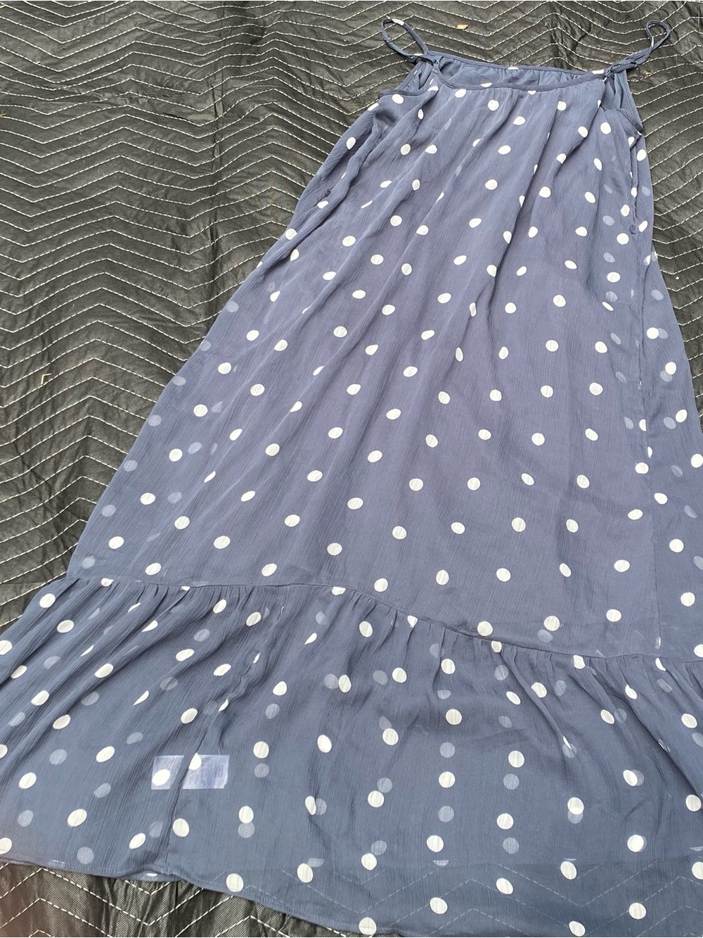 Old Navy Blue Polka Dot Maxi Dress